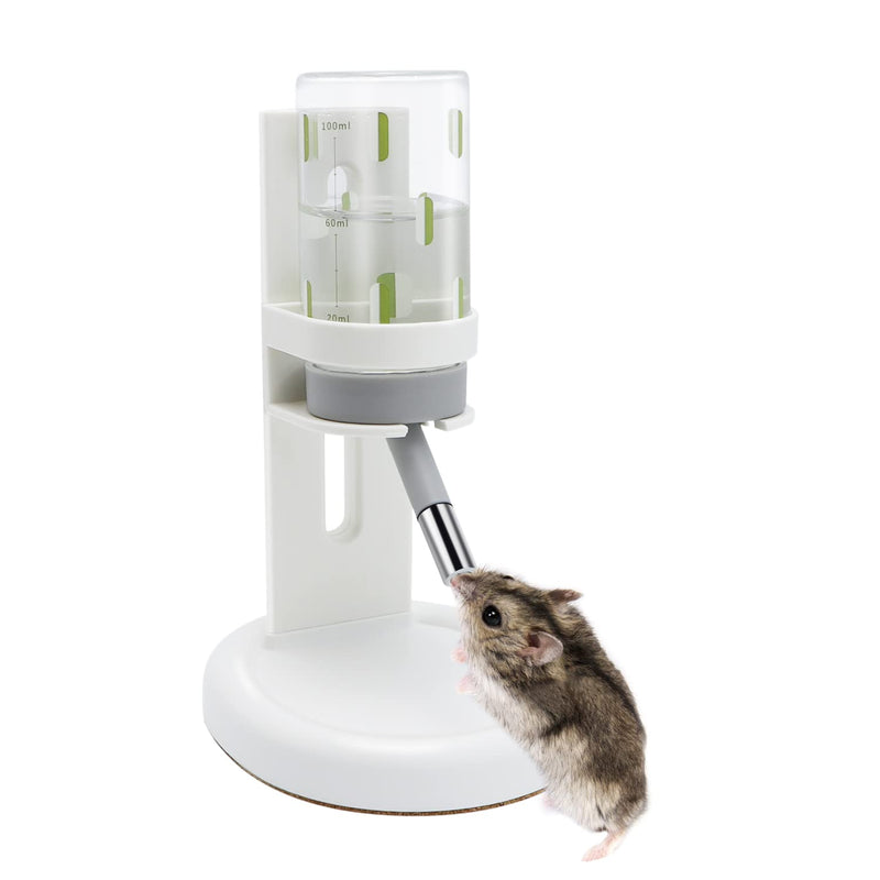 Wontee Hamster Water Bottle with Stand for Dwarf Hamsters Syrian Hamster Mice Gerbils Rats 4oz White - PawsPlanet Australia