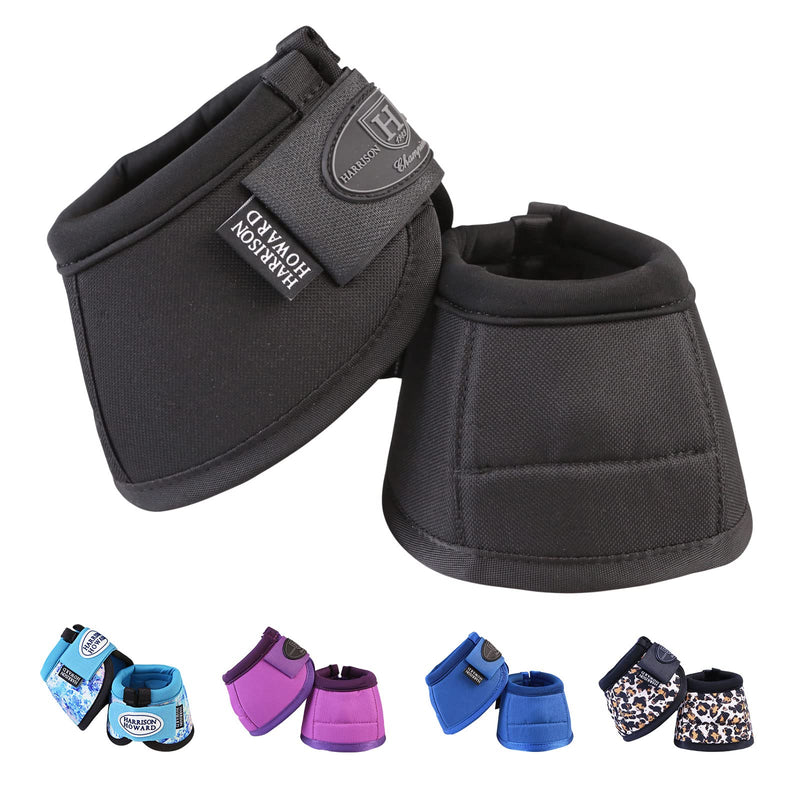 Harrison Howard Horse Bell Boots Overreach Bell Boots No-Turn Bell Boots for Horse-Durable Protective Hoof Boot Full (Large) Black - PawsPlanet Australia