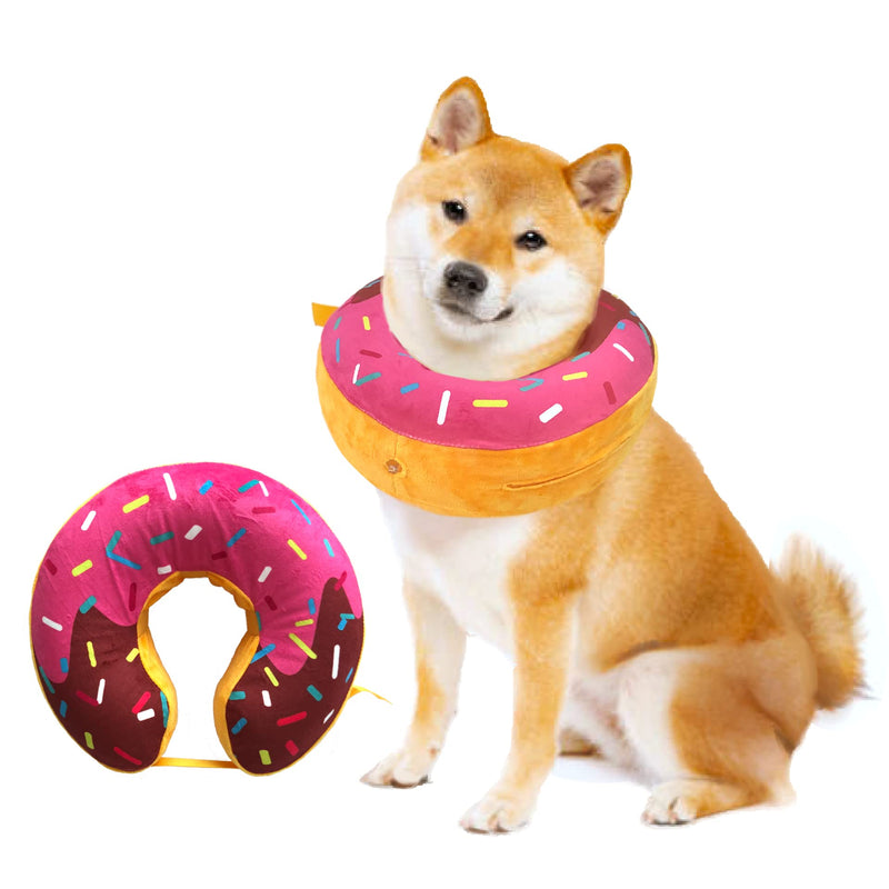 Dog Neck Donut Collar - Inflatable Dog Donut Collar for After Surgery - Elizabethan Collar for Dogs, Dog Inflatable Recovery Collar, Dog Doughnut Collar (Large Size) L (Neck 13"-15") - PawsPlanet Australia