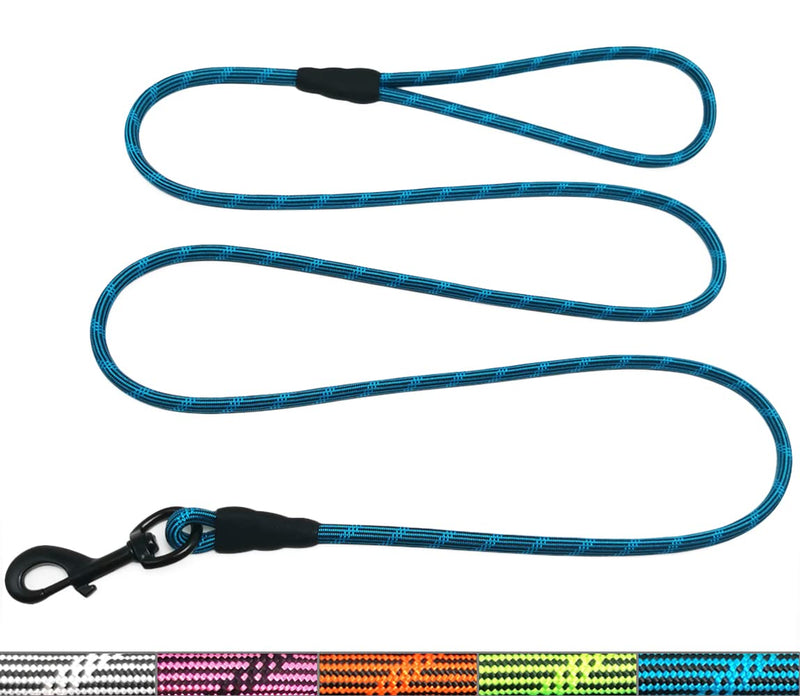 WYuZe 1/5" X-Small Dog Leash for Puppies Under 15lb, 6/10/15 FT Lightweight Reflective Cat Leash Thin Rope for Tiny Dogs Walking Training (6FT x1/5", Blue) 1/5" x 6 FT - PawsPlanet Australia