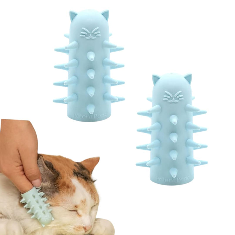 Furr&Purr Cat Brush Set for Indoor Cats - Grooming Tools: Face Scratcher, Calming Massager, and Scratching Pad (2-Pack, Made in the USA) 2 Pack - New - PawsPlanet Australia