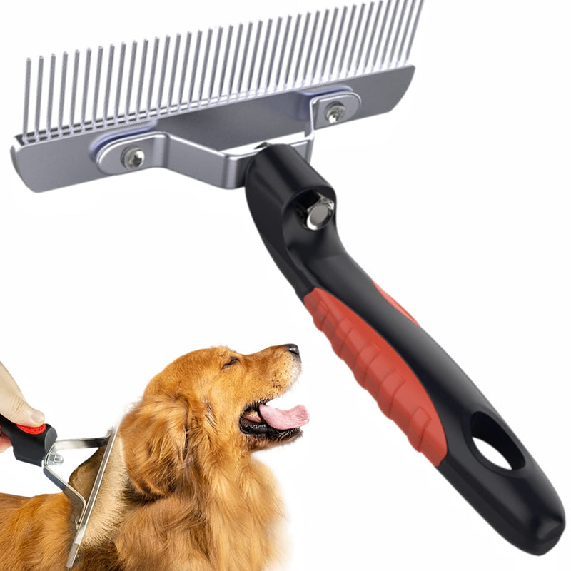 Undercoat Rake for Long-Haired Dogs and Other Shedding Pets - Anti-Slip Handle Grooming Tool for Husky, German Shepherd, Golden Retriever - PawsPlanet Australia