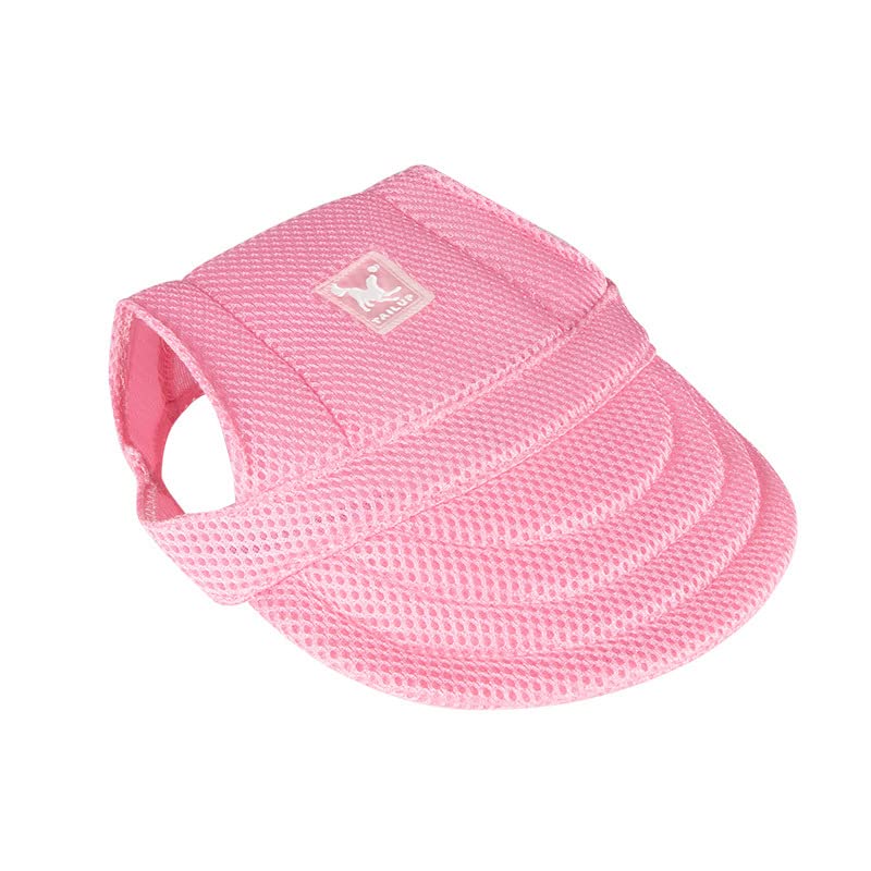 Mesh Baseball Pet Caps with Ear Holes Adjustable Comfortable Dog Hats for Small Medium and Large Dogs Cat Cap (Small, Pink) - PawsPlanet Australia