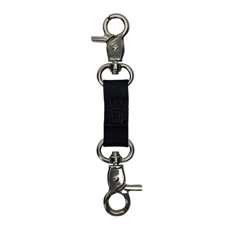 Backup Safety Clip for Small Dog Collar,Prong Collar Clip for Mini Dogs,Double Ended Gentle Slip for Dog Harness Leash 4.7" Black - PawsPlanet Australia