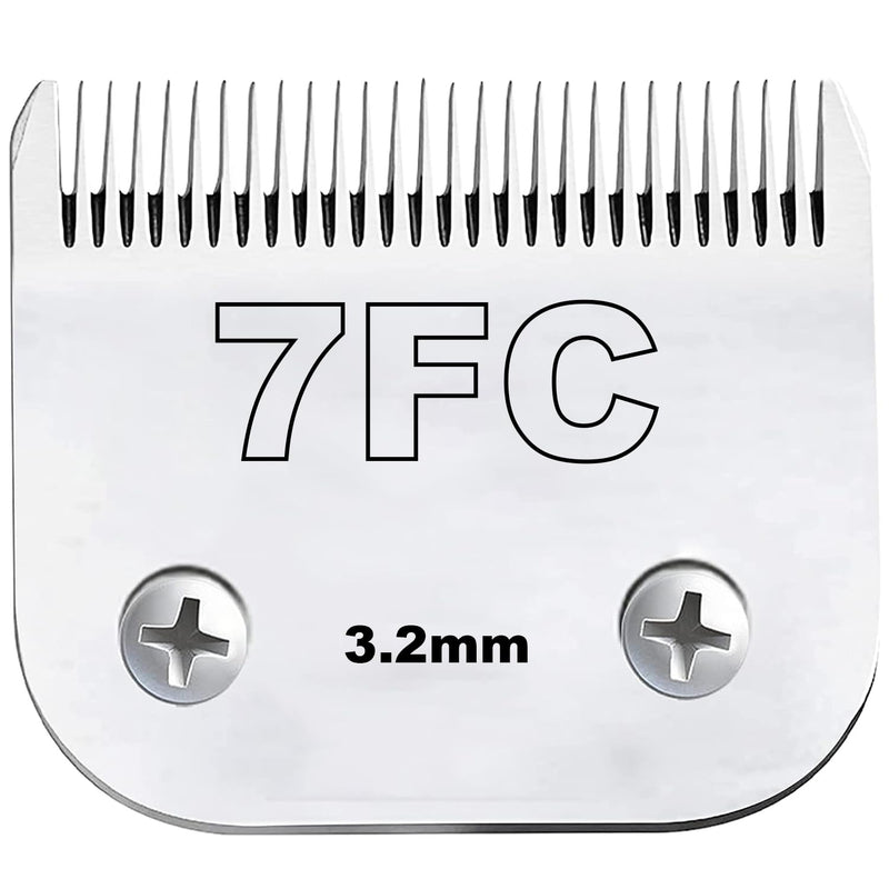 Clipper Blade Dog Grooming Compatible with Andis Clippers Carbon Infused Steel Detachable Ceramic Sharp Edge Also Compatible with Wahl/Oster Dog Clippers (7FC:(1/8")(3.2mm)) 7FC:(1/8")(3.2mm) - PawsPlanet Australia