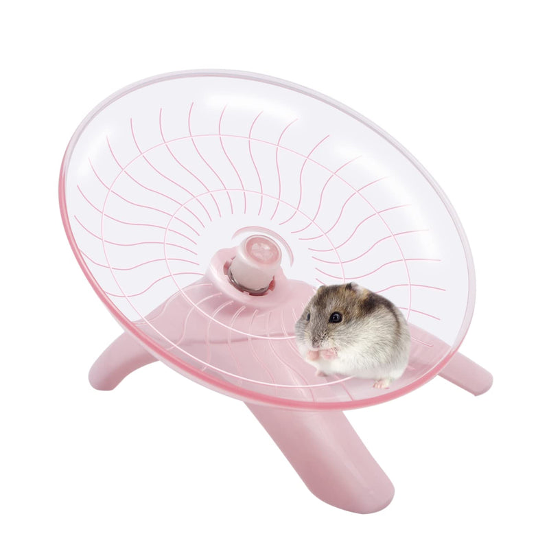 Hamster Wheel Hamster Flying Saucer Silent Exercise Wheel Running Wheel for Dwarf Hamsters Gerbil Mice Small Animals (Pink) Pink - PawsPlanet Australia