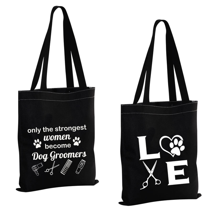 MBMSO Dog Groomer Tote Bag Pet Groomer Gifts Dog Groomer Thank You Gift Shopping Bag Dog Salon Gifts Dog Grooming Gifts Dog Groomer TB-black - PawsPlanet Australia