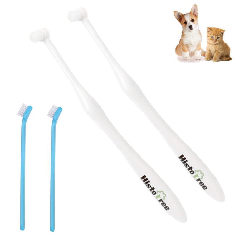 JGocot Dog Toothbrush, Cat Toothbrush|Mini Head|Micro Nano Bristle|Ultra Soft Pet Toothbrush for Sensitive Gum, Dog Dental Care Kit for Puppy,Kitten,Cats&Small Breed Dogs White - PawsPlanet Australia