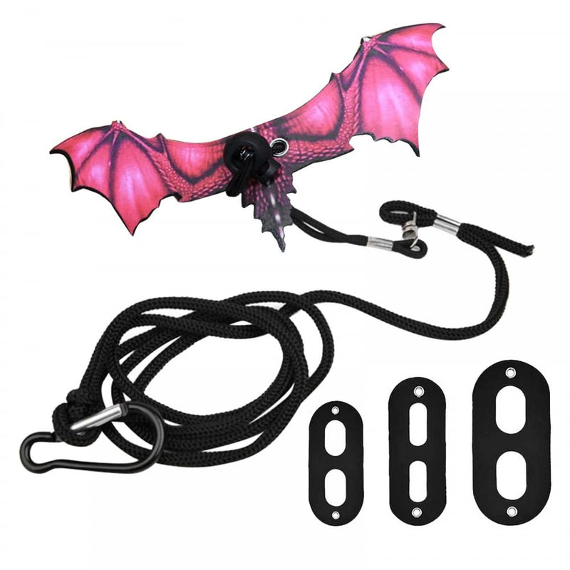 DONGKER Bearded Dragon Lizard Leash Harness, Adjustable Leather Removable Lizard Harness Leash w/3 Size Lizard Wing for Bearded Dragon Lizard Reptiles red