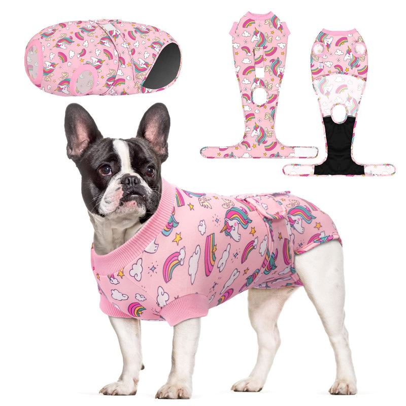 CuteBone Dog Surgery Recovery Suit Cat Surgical Onesie Female Body Suits Male Prevent Pet from Licking Wounds SSF02L Large Unicorn - PawsPlanet Australia