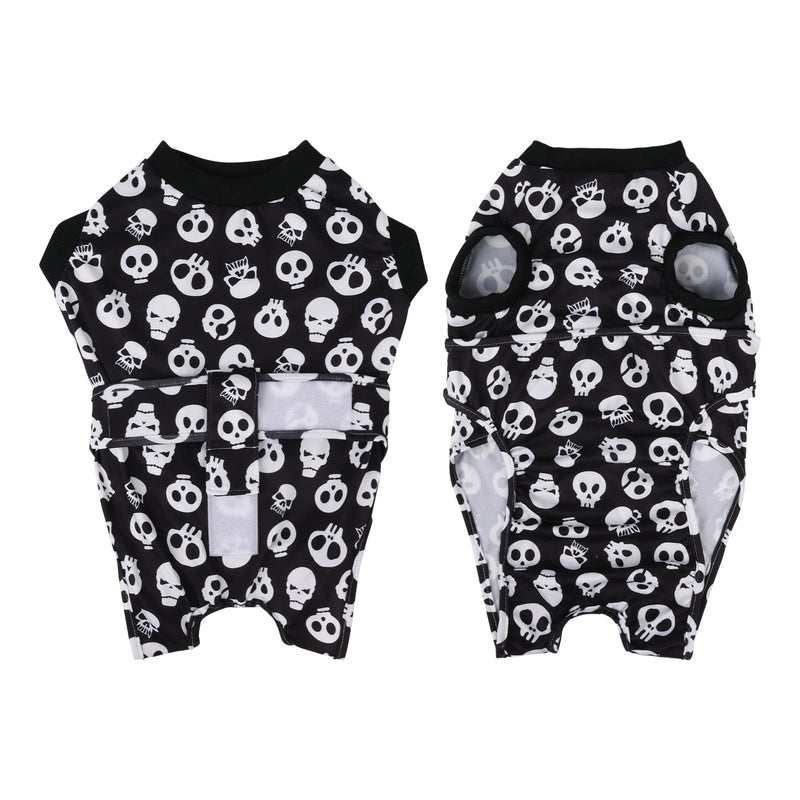 CuteBone Dog Surgery Recovery Suit Cat Surgical Onesie Female Body Suits Male Prevent Pet from Licking Wounds Medium Skull - PawsPlanet Australia