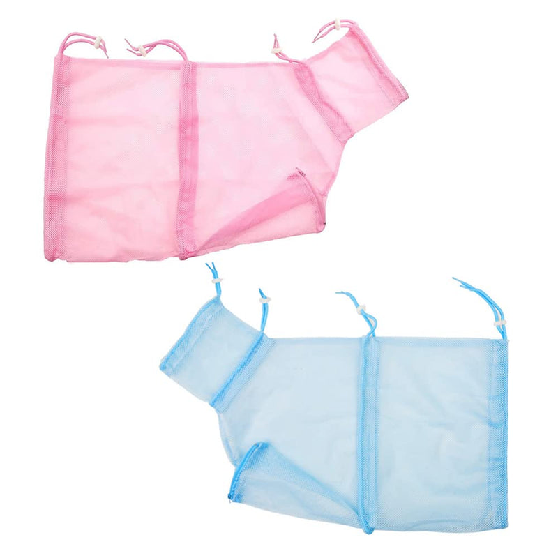 2 Pcs Cat Grooming Bath Bag Mesh Cat Washing Bag Biting Restraint for Pet Bathing Nail Trimming - PawsPlanet Australia