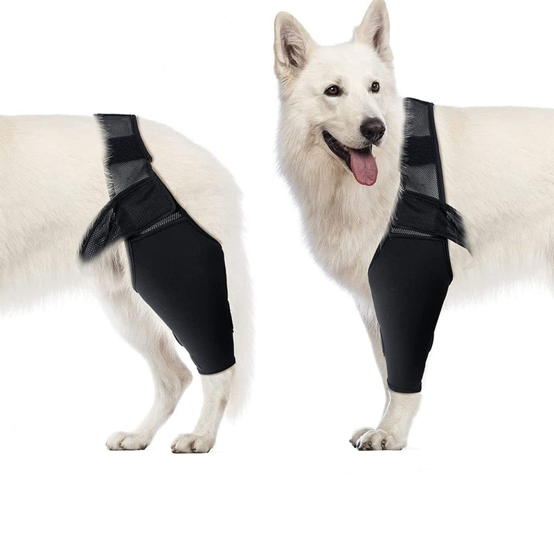 Dog Elbow Brace Protector Pads, Elbow Support Compression Wrap Knee Brace for Dogs Canine Elbow and Shoulder Support, Dysplasia, Arthritis, Elbow Calluses, Pressure Sores, Shoulder Dislocation(M) - PawsPlanet Australia