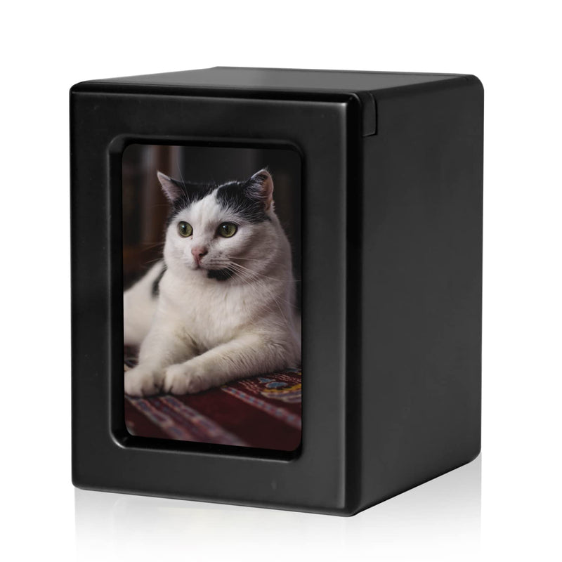 PCS Pet Urns for Cats, Cat Photo Urn, Cat Urn for Ashes, Urns for Cat Ashes, Pet Cremation Box Black-Small S(0-25lbs) - PawsPlanet Australia