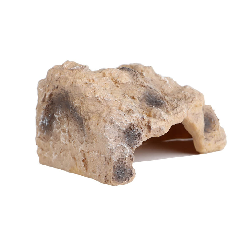 Reptile Simulation Rock Hide - Resin Amphibian Hideouts Cave Size 2.83'' x 1.18'', Habitat for Bearded Dragon Turtles Lizards Snakes Crab Gecko Leopard Spider Fish - PawsPlanet Australia