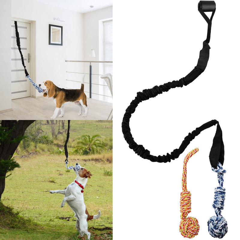 Spring Pole Dog Rope Outdoor Tug of War Toy for Pitbull Medium to Large Dogs Bungee Hanging Exercise Ropes Muscle Builder Interactive Toys (Dog Rope Toys) Black Spring Pole Dog Rope Toys - PawsPlanet Australia