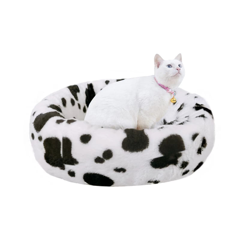 Calming Dog & Cat Bed, Anti-Anxiety Donut Bed (S: 17.7 * 17.7 * 6 Inch) S：17.7*17.7*6 Inch - PawsPlanet Australia