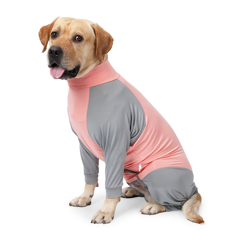 Dog Recovery Suit, Abdominal Wound After Surgery Wear, Prevent Licking Wounds, E-Collar & Cone Alternatives, Long Sleeve Postoperative Shirts Dog Pajamas Prevent Shedding(XL, Pink) XL - PawsPlanet Australia