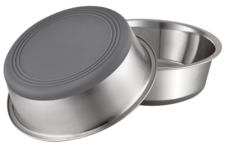 PEGGY11 Stainless Steel Metal Cat Bowls, Nonslip Rubber Bottom, Dishwasher Safe, Easy to Clean - 2 Pack, Each Holds 2 US Cup 2 CUP - PawsPlanet Australia