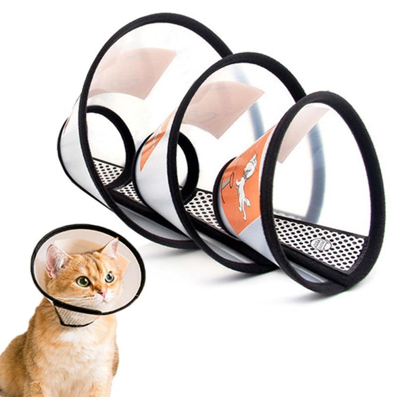 Cat Cone Collar 3PCS Adjustable Protective Collar for Pet Cat,Recovery E-Collar Wound Healing (3PCS) 3PCS- - PawsPlanet Australia