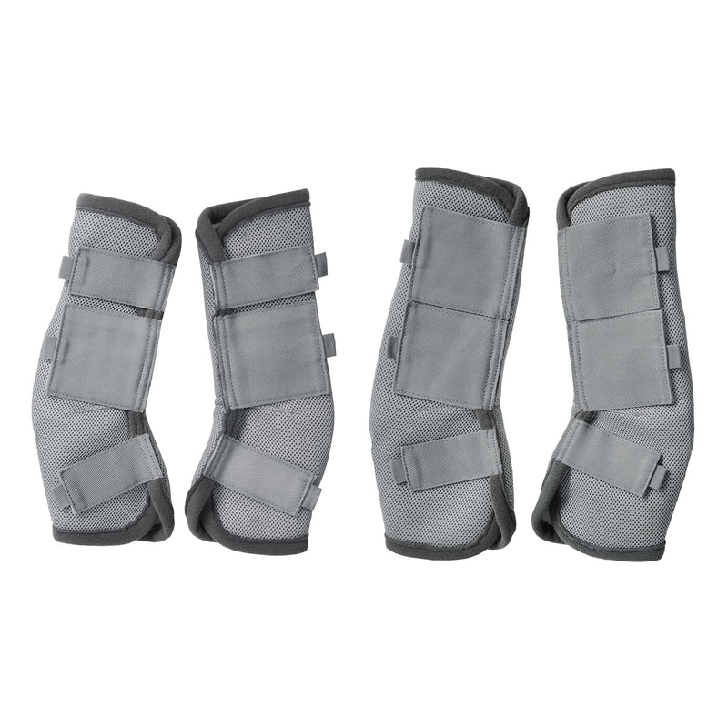 Fly Boots for Horses Set of 4, Breathable Comfy Mesh Horse Leggings Reduce Stomping, Hoof Stress, and Leg Fatigue Grey Full - PawsPlanet Australia