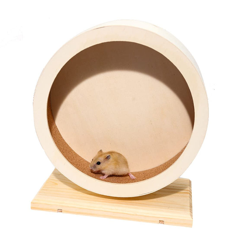 Hamster Wooden Silent Wheel, Small Animal Exercise Wheel Accessories, Quiet Spinner Hamster Running Wheels Toys for Hamsters,Guinea Pig, Gerbils, Mice and Other Small Pets,8.2' Medium Size - PawsPlanet Australia