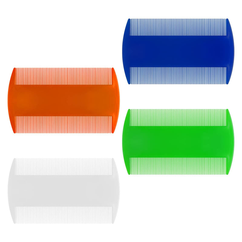 4 Pack Double sided Pet Combs,Fine Tooth Comb, Grooming Flea Tick Lice Dandruff Removal Fine Tooth Hair Combs for Cats Dogs Puppy - PawsPlanet Australia