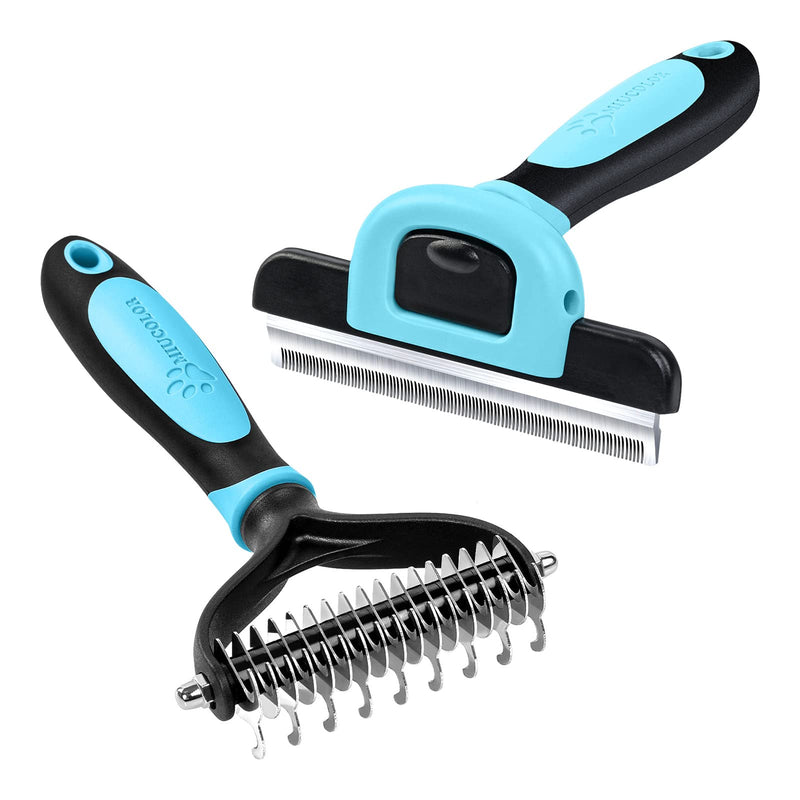 MIU COLOR Pet Grooming Brush, Deshedding Tool for Dogs & Cats, Undercoat Rake for Dogs & Dog Brush for Shedding - PawsPlanet Australia