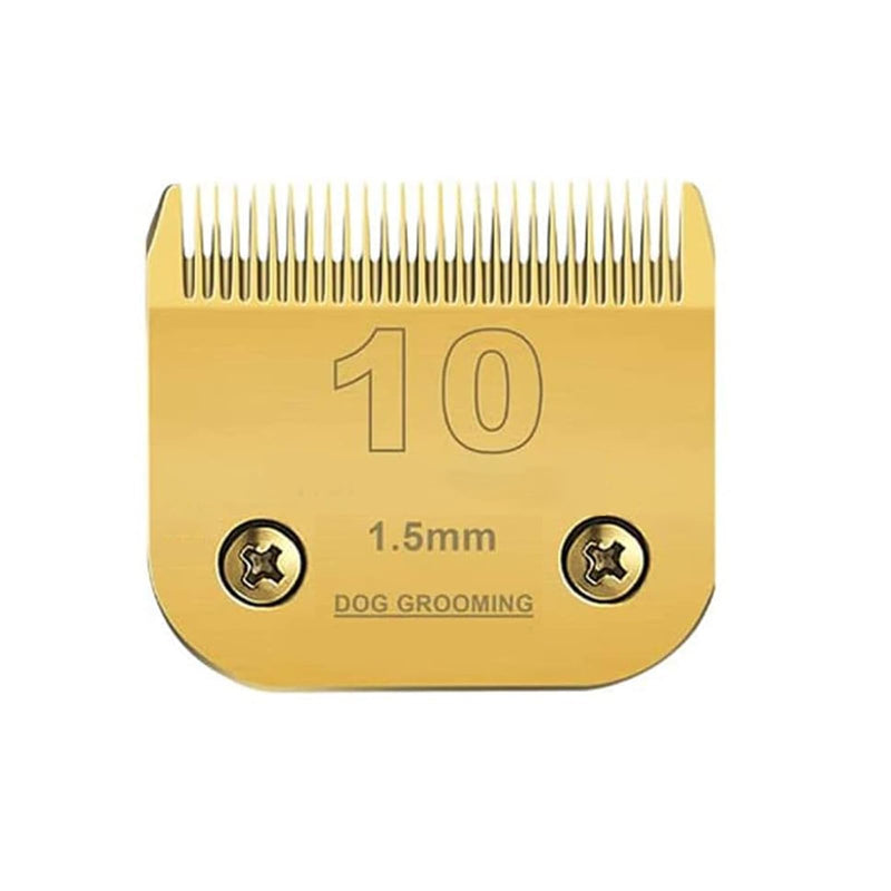10 Clipper Blade Dog Grooming Compatiblewith Andis Clippers Also Compatible with Wahl Oster Dog Clippers1/16 1.5mm Cut Length,Gold - PawsPlanet Australia