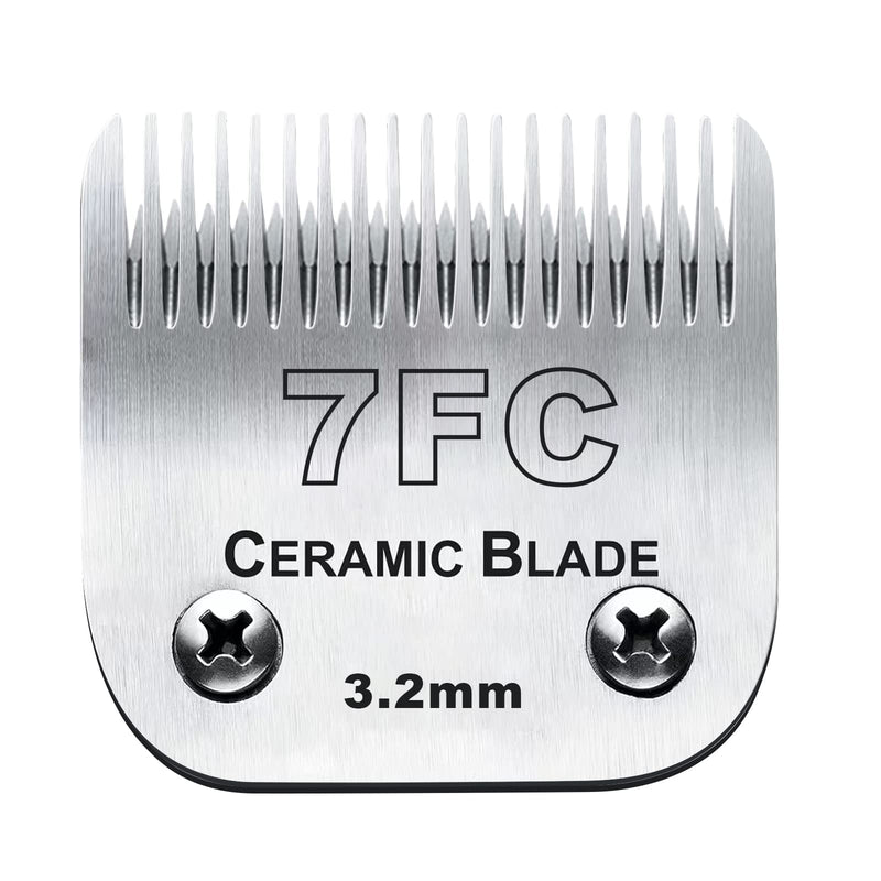 7FC Blades Dog Grooming Clipper Compatible with Andis Pet/Oster A5/Wahl KM Series, Ceramic & Stainless Steel Blade 1pc 7fc:1/8''(3.2mm) - PawsPlanet Australia