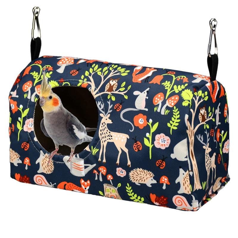 ShuRung Parrot Cockatiel Warm House Bird Nest Bed Winter Hanging Hammock Birds Sleeping Bed Parrot Hideway Bed Polyester Fabric for Parrot Parakeet Cockatiels Budgies Lovebird African Grey (S) S - PawsPlanet Australia