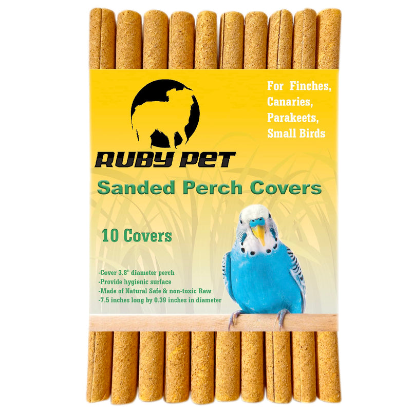 Sanded Perch Covers for Parakeets, Lovebirds, Finches, Canaries, Small Birds, 3/8" Diameter x 7.5" Long | Bird Accessories | pet Bird Supplies | Bird perches for cage | 10 Count - PawsPlanet Australia