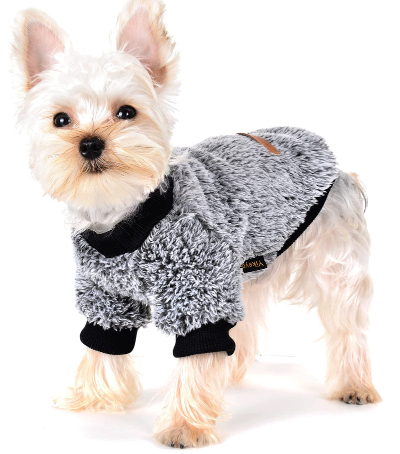 Dog Sweater Yikeyo Small Dog Sweater Pet Dog Clothes Dog Sweater Soft Thickening Warm Pup Dogs T-Shirt Winter Puppy Sweater for Small Dogs Male Female Chihuahua Sweater (S, Black) - PawsPlanet Australia