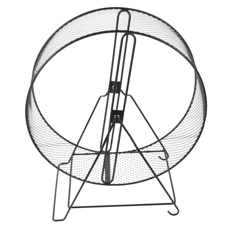 Mikikit Hamster Toys Hamster Wheel, Interesting Hamster Running Wheel Mesh Hamster Exercise Wheel Household Hedgehog Running Toy Hamster with Rack for Hamsters Gerbils Rat Small Pet Hamster Wheel Black3 - PawsPlanet Australia