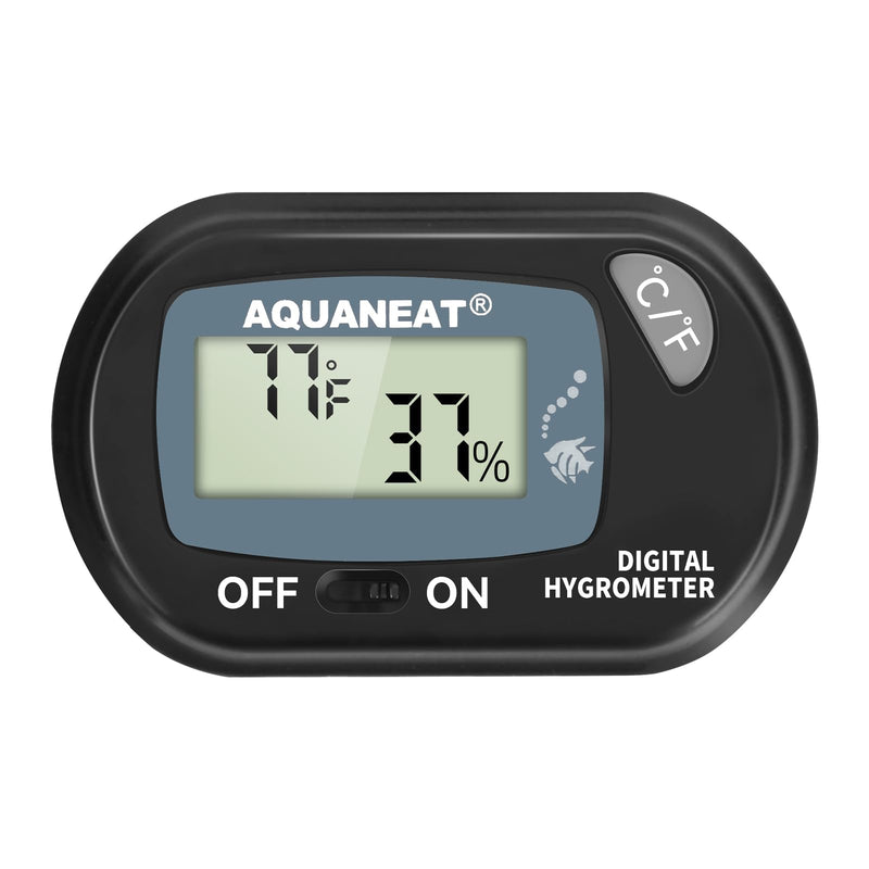 AQUANEAT Reptile Thermometer Hygrometer Digital Display Temperature and Humidity Moniter for Reptiles Rearing Box with Suction Cup - PawsPlanet Australia