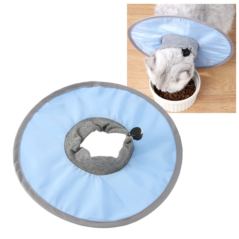Cat Recovery Collar, Pet Cone Collar Cat Cone Collar Pet Elizabeth Collar Polyester Fasteners Collar for Cat Puppy (M) M Light Blue - PawsPlanet Australia