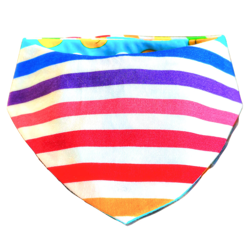 Pet Fashion Colorful Rainbow Bandana with Plastic Snap Button - 1PCS Washable Bandana Double Reversible Scarf Accessories for Small to Large Dog Puppy Cat Rabbit… - PawsPlanet Australia