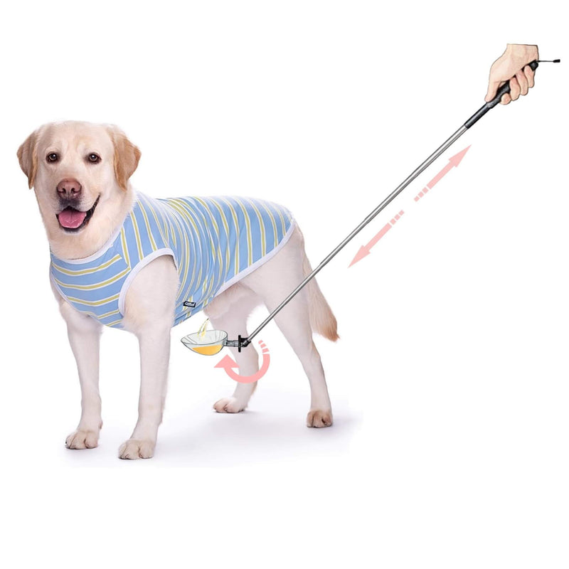Dog Urine Sample Catcher,Adjustable Angle Long Handled Telescopic Dog Urine Collector,Super Easy to Use Dog Pee Catcher Urine Stick for Small Large Female Dogs Grey_spoon - PawsPlanet Australia