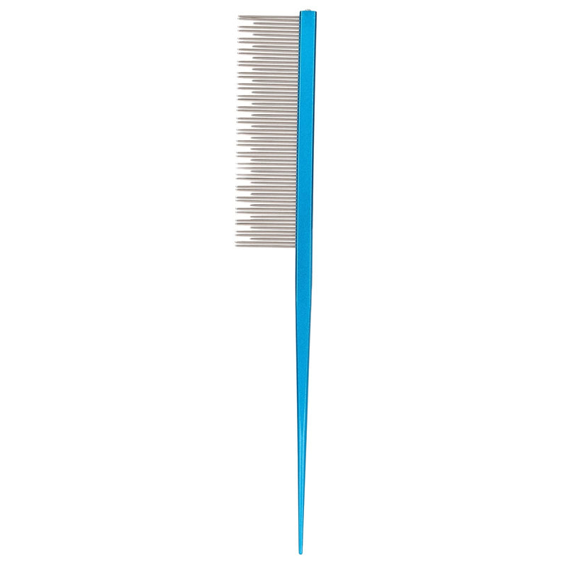 LIZEALUCKY Round Tooth Metal Dog Comb is Used for pet Hair Comb of Dogs and Cats to Remove Hair Knots and Entanglement. Professional pet Hair Comb Styling Comb blue