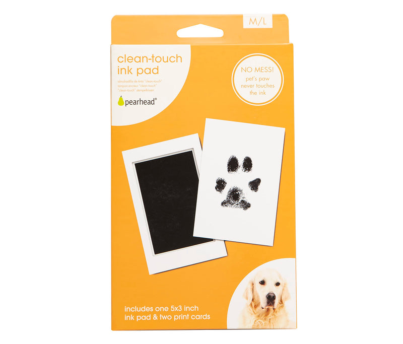 Pearhead Pet Clean-Touch Ink Pad, Medium/Large, Black Ink Pad for Cats or Dogs, Pet Owner, Pet Owner Must Have Item, Pet Memory Keepsake, for Medium to Large Pets Medium/Large Pet Ink Pad, Black - PawsPlanet Australia