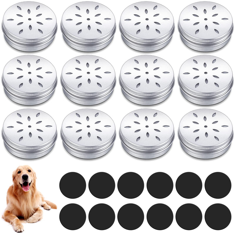 Oudain 12 Pack Dog Scent Work Tins, Dog Scent Training Box, Dog Nose Metal Container with 12 Magnetic Dots, Dog Scent Training Kit Smell Training Canisters Aluminum Cans for Dogs Training (Cute) - PawsPlanet Australia