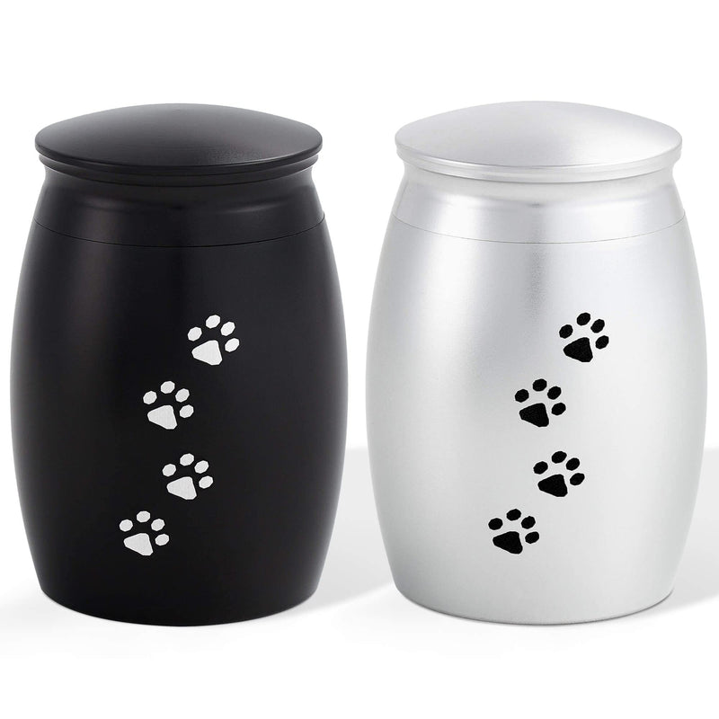 2.67 Inches Small Pet Urns for Dog Ashes Set of 2,Tiny Urn for Dog or Cats Ashes,Mini Pet Ashes Keepsake with Paw Print,Memorial Pet Cremation Urns - PawsPlanet Australia