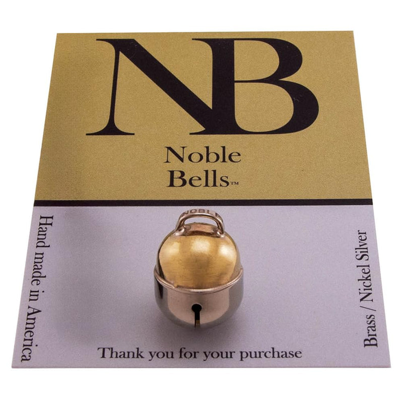 Handmade in USA, Extra Loud Multifaceted Clacker, Collar Bell for Cats and Dogs, Premium Brass and Nickel Silver Small - PawsPlanet Australia