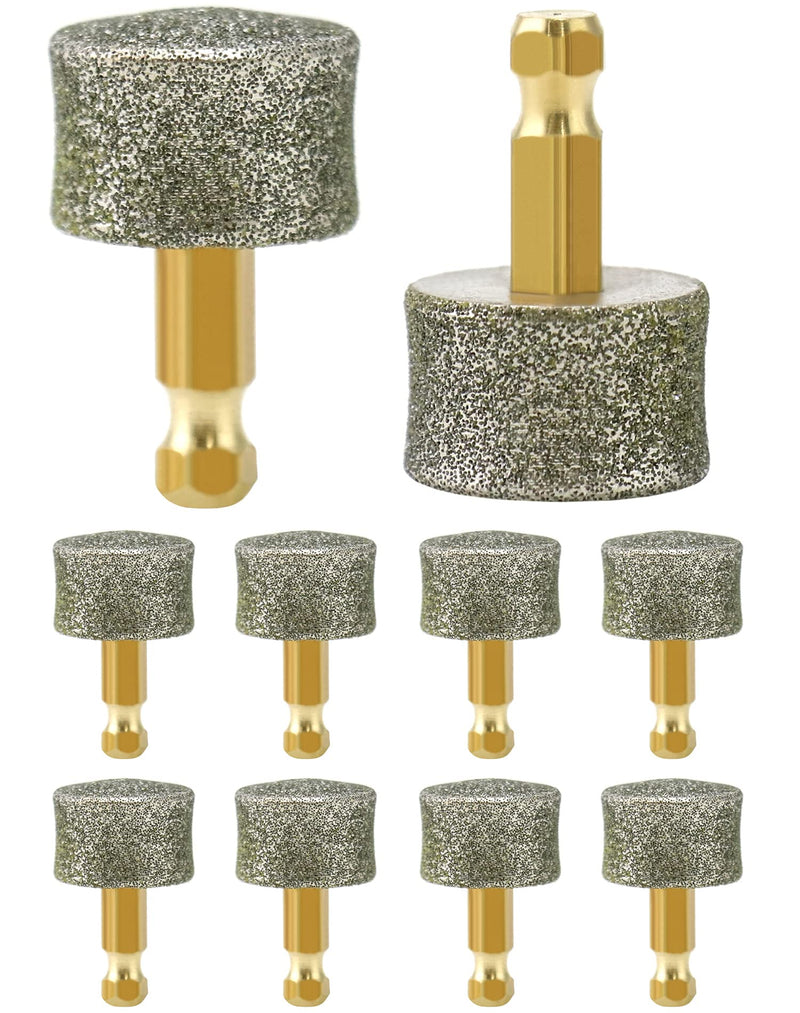 QWORK Dog Nail Grinder Replacement Head, 10 PackPet Nail Grinder Diamond Tip Replacement, Professional Spare Grinding Head for Electric Pet Paw Trimmer Nail Grinder, Dog Claw Smoothing Grinder Bits - PawsPlanet Australia