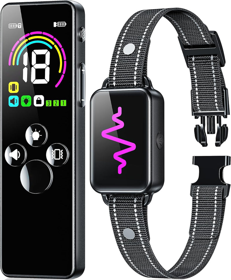 Dog Training Collar with Remote, Ycoev Dog Training Collar IP67 Waterproof, Training Collar for Large Medium Small Dogs, Rechargeable E-Collar for Dogs with 4 Modes Beep, Vibration (Black) Black - PawsPlanet Australia