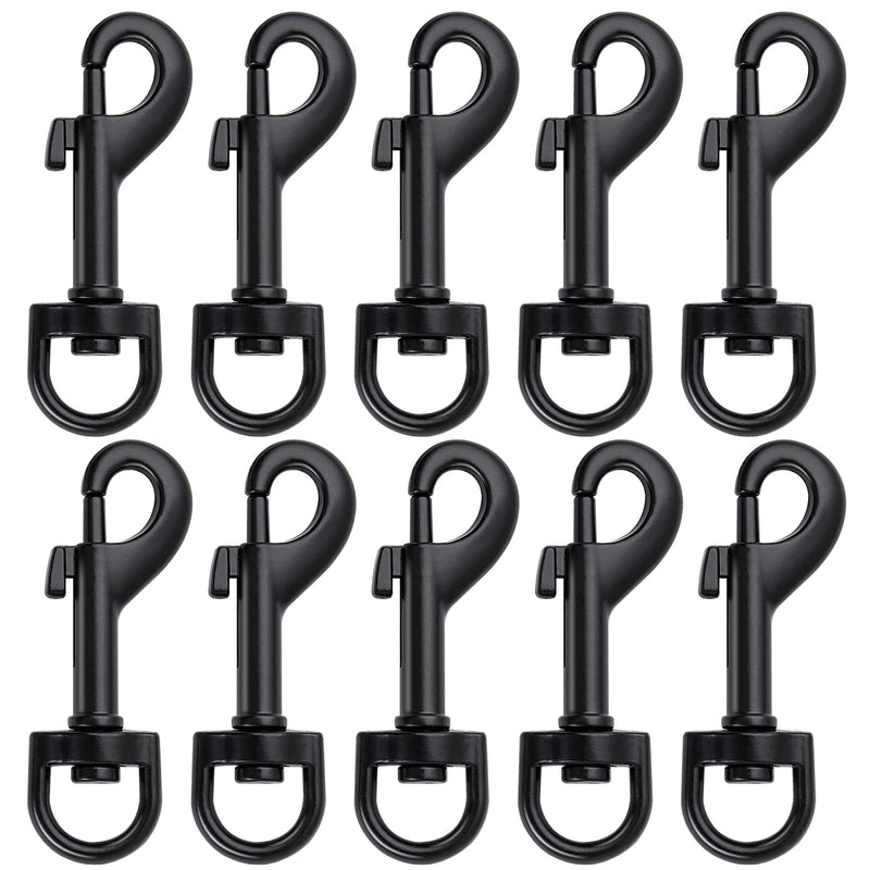 20Pcs Bolt Snap Hooks for Dog Leash Clips, Metal Heavy Duty Swivel Snap Hook Leash Hardware for Linking Dog Collar, Pet Harness, Key Chains, Purse Straps, DIY Project Black-20pcs-0.6*2.56 in - PawsPlanet Australia