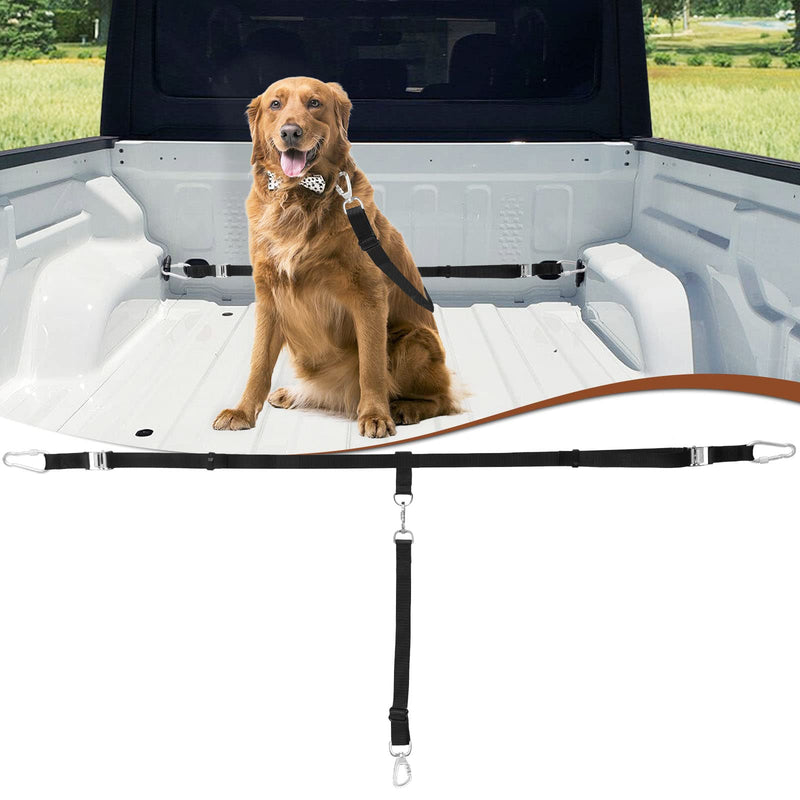Truck Bed Dog Leash System, Dog Pickup Tether Tie Down, Dog Car Harness Belt Heavy Duty, Pick-Up Restraint Lead Adjustable, Dog Truck Leash for Dogs Up to 150lbs, Dog Truck Bed Barrier Tie Down Out For 1 Dog - PawsPlanet Australia