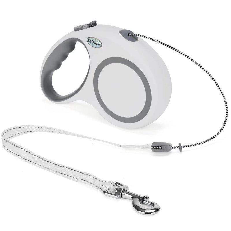 Retractable Dog Leash 30 FT, GUDWING Dog Walking Leash for Medium Large Dogs up to 77 lbs, Heavy Duty No Tangle, Large White - PawsPlanet Australia