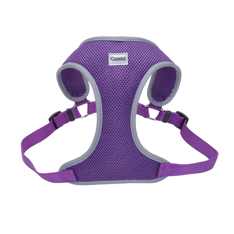 Coastal Pet Comfort Soft Reflective Wrap Adjustable Dog Harness - No-Pull Dog Harness for Small & Large Dogs - Purple - 1" x 28"–36" - PawsPlanet Australia