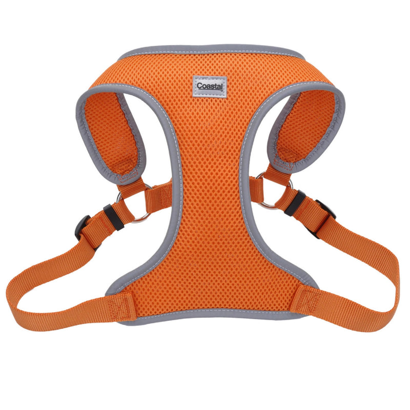 Coastal Pet Comfort Soft Reflective Wrap Adjustable Dog Harness - No-Pull Dog Harness for Small & Large Dogs - Sunset Orange - 1" x 28"–36" - PawsPlanet Australia
